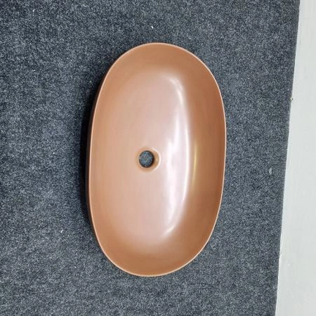 Azzurra Elegance Circle Раковина накладная 60x40 см, без отв., без перелива., цвет: Rame