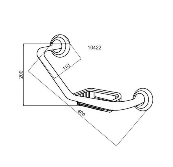 Поручень для ванны с мыльницей Boheme IMPERIALE 10422