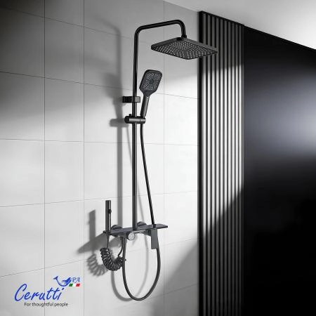 Душевая стойка Ceruttispa NANNI цвет графит