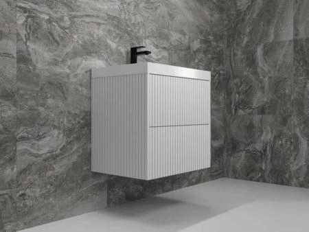 Тумба подвесная Style LineСтокгольм 60, Classic 60, (2 ящ.) белый рифленый софт, PUSH