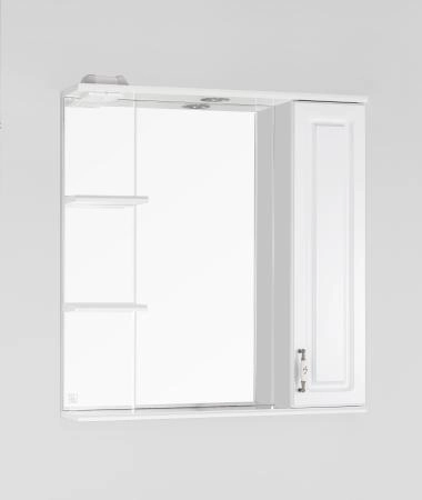 Зеркальный шкаф Style Line Elfante Олеандр-2 75/С с подсветкой, белый