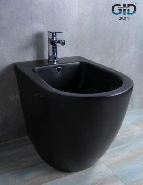 Биде Gid BDN-36BM 56 см напольное черный матовый