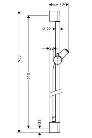 Hansgrohe Croma 27610000 Штанга для душа Unica C 0,90 м