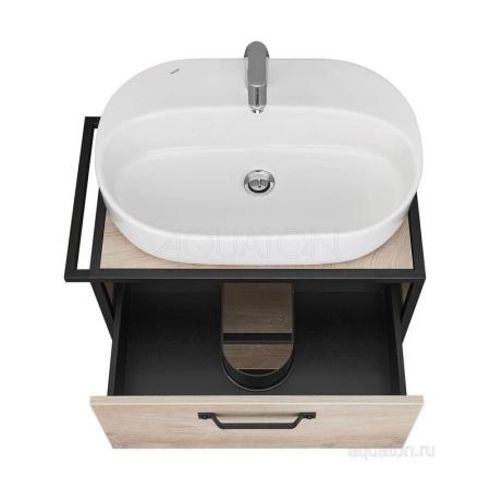 Тумба под раковину AQUATON Лофт Фабрик 65 дуб эндгрейн 1A242301LTDU0