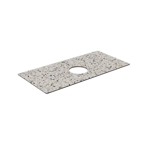 Столешница Kerama Marazzi PLAZA ПЛАЗА KM6012G0471RP100Tc2 Столешница для накладных раковин Бричиола 100, белый натуральный