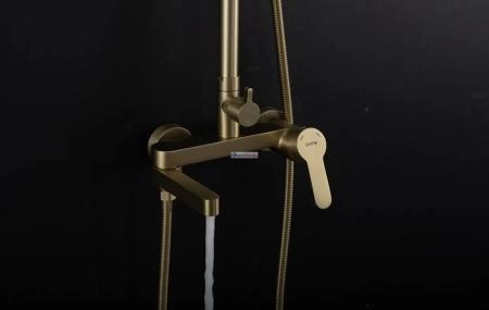 Душевая система Gappo G2499-33 сатин золотой с изливом