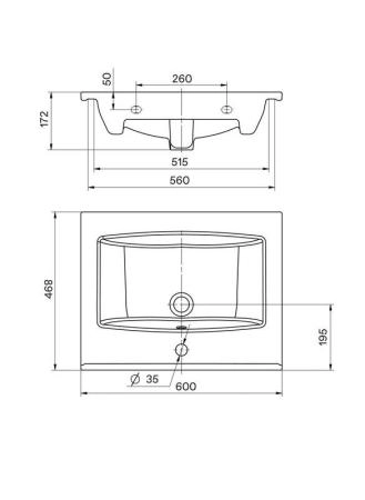 Тумба ASB-Mebel Диана 60 Белый/дуб янтарный подвесная под умывальник Элина 60