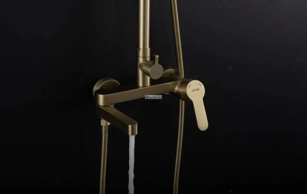 Душевая система Gappo G2499-33 сатин золотой с изливом