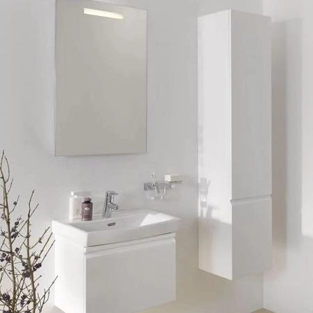 Laufen Pro S Высокий шкаф 350x335x1650 мм, 1 дверца, петли справа, 4 стеклянные полки, цвет: белый матовый