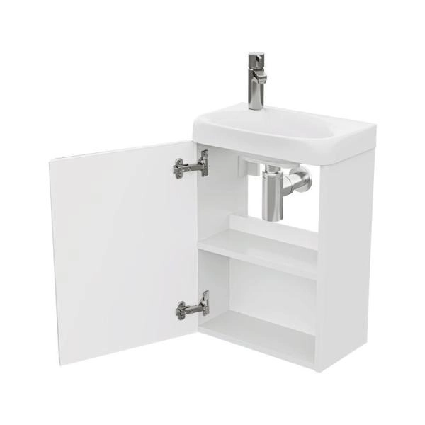 Тумба для ванной Volna Mini 40 белый глянец подвесная