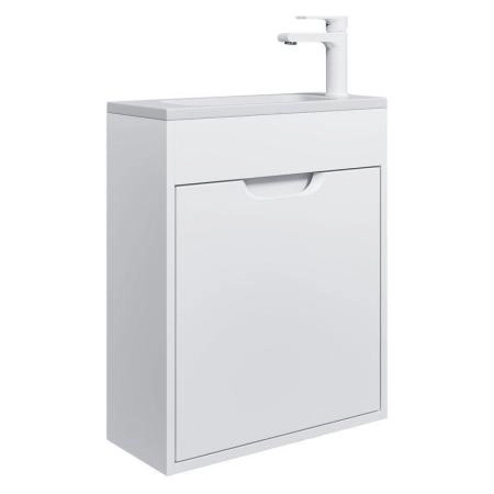 Тумба с раковиной для ванной Uperwood Modul 50 см, подвесная, матовая, белая