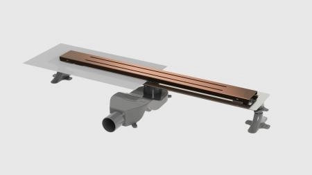 Душевой лоток Boheme Premium Trendy 80см, нерж.сталь COPPER BRUSHED 983-80-CB