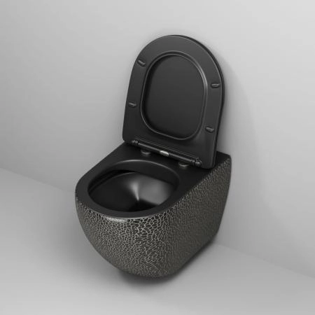 Унитаз Grossman GR-4411BBLS Color (550*365*395) ЧЕРНЫЙ подвесной Безободковый