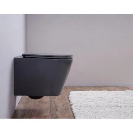 Унитаз Esbano AZALEA (Matt Grey) подвесной безободковый микролифт