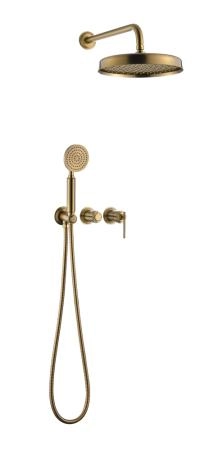 Смеситель встроенный + верхний+ ручной душ Boheme ETERNA BRONZE 174-BR