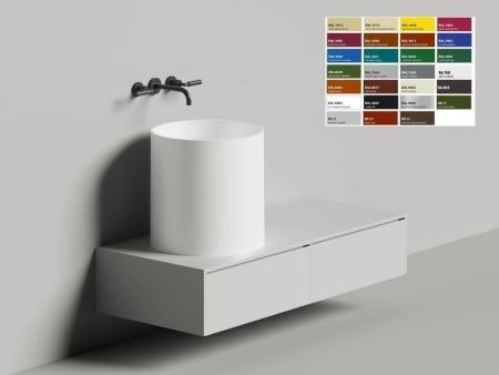 Раковина Salini ARMONIA 04 S-Sense покраска RAL глянцевая 46x46 130118GF накладная