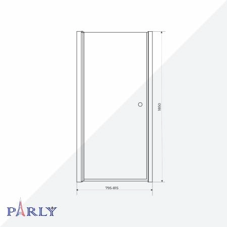 Душевая дверь в нишу PARLY DE80BF (80x185)