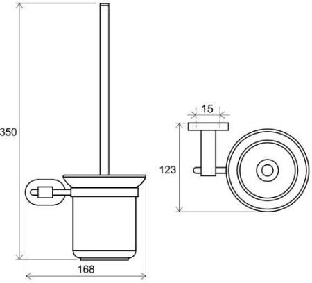 Держатель для туалетной щётки Ravak Chrome CR 410.00 (стекло) X07P196