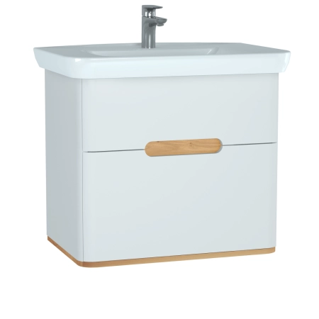 Тумба с раковиной  VitrA Sento  60824 80 см матовая белая МДФ