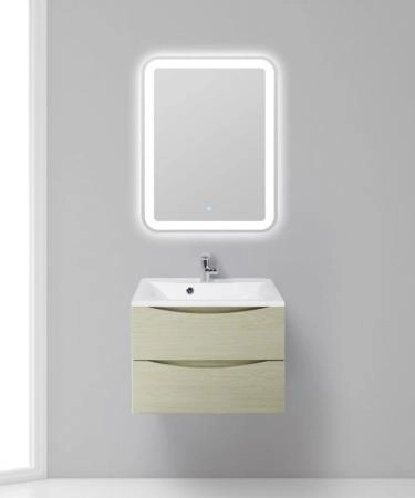 Тумба под раковину Belbagno MARINO Rovere Grigio подвесная 650x450x500 MARINO-650-2C-SO-RG-P