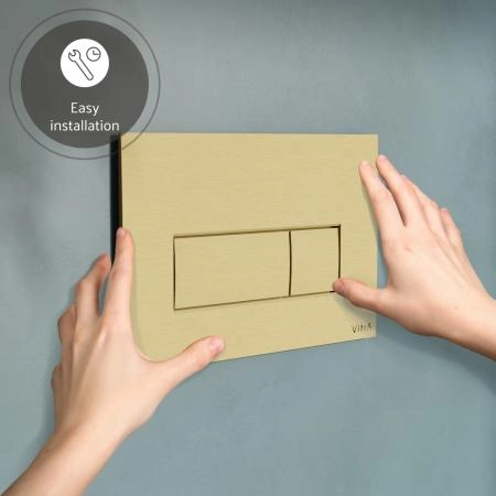 Кнопка смыва для инсталляции VitrA Root Square  740-2325 брашированное золото двойный смыв