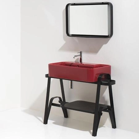 Simas Hop Раковина чаша подвесная 80x50xh18 см, без отв. для смесителя, цвет: rubino