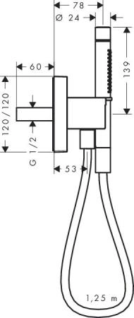 Axor Starck Organic 12626000 Душевой набор для 28486180
