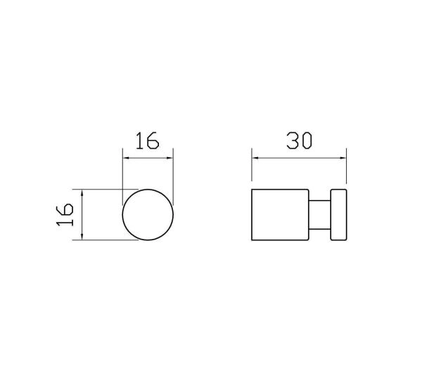 Крючок для ванной WONZON & WOGHAND EASY, Черный матовый (WW-8105-1-MB)