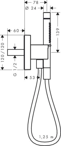 Axor Starck Organic 12626000 Душевой набор для 28486180