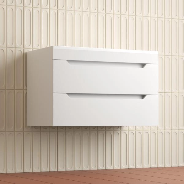 Тумба подвесная Style Line Остин под раковину Фортуна 80 2 ящ белый эмаль PLUS