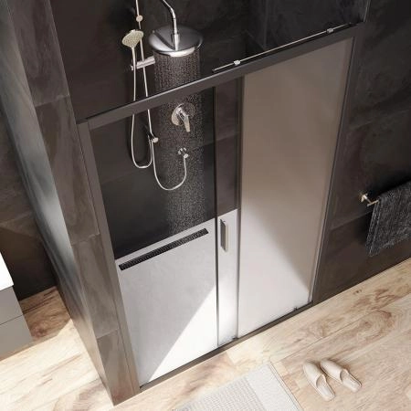 Дверь душевая в нишу AM.PM Gem W90G-120-1-195BM прозрачное, матовое; профиль черный