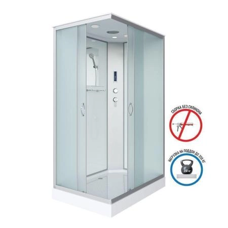 Душевая кабина Niagara NG-43185-14QP 1100х800х2150 низкий поддон 13см стекло матовое