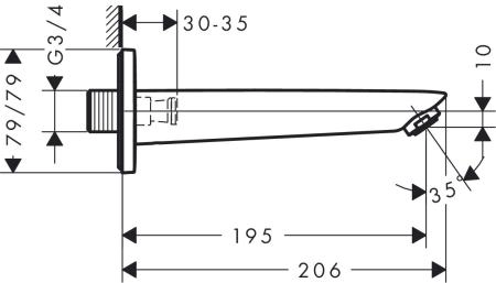 Излив Hansgrohe Logis 71410000 195мм