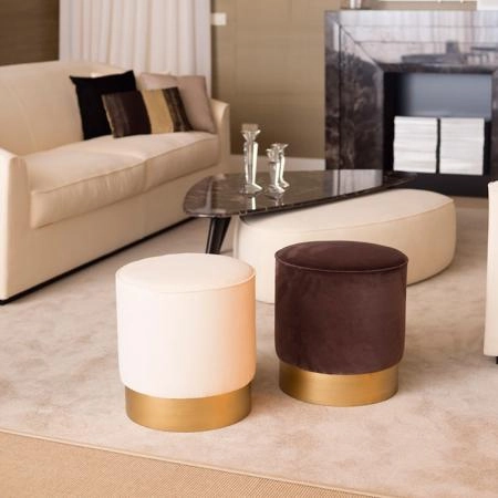 Oasis Otto Пуф ø40х h:42см., цвет: бархат T131D/Cobalto