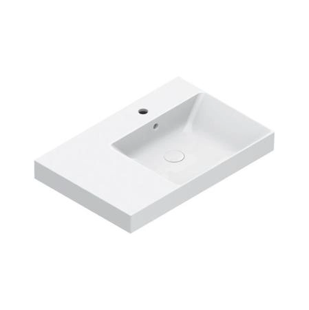 Catalano Zero Раковина 75x50см чаша справа, с 1 отв., цвет: белый глянцевый