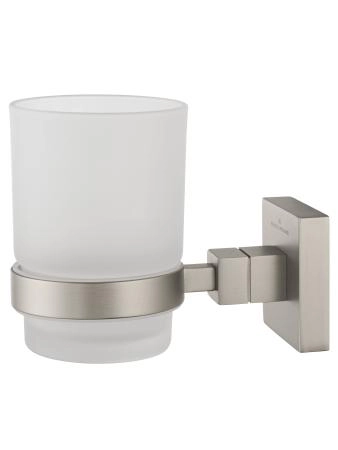 Стакан для зубных щеток с держателем WONZON & WOGHAND POLO, Брашированный никель (WW-8921-BN)