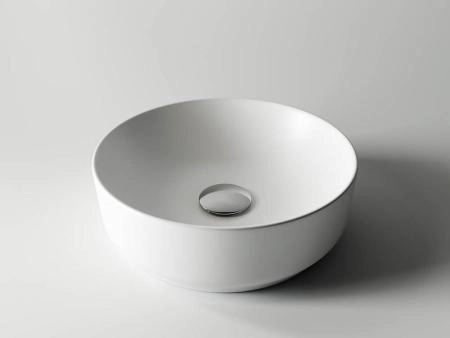Умывальник чаша накладная круглая (цвет Белый Матовый) Element 355x355x125мм