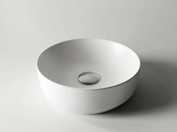 Умывальник чаша накладная круглая (цвет Белый Матовый) Element 355x355x125мм