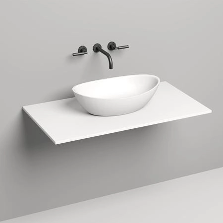 Salini Столешница 100х50х1.5 cм, из материалов S-Stone, цвет: белый матовый