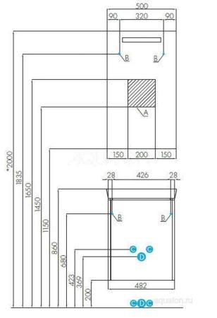 Тумба под раковину Акватон Йорк 50 1A170901YOAY0 белый/выбеленное дерево