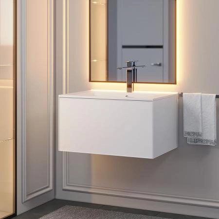 Тумба под раковину для ванной Uperwood Parma Premium подвесная 65 см, белая