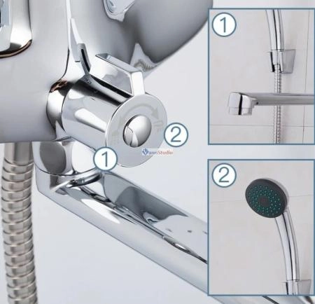 Смеситель для ванны Frap F22001 хром