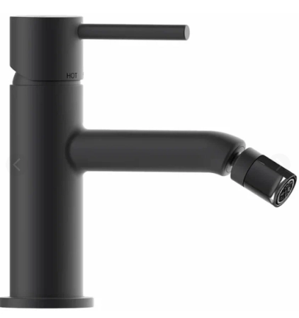 Bossini Teo смеситель для биде, донный клапан Click-Clack, цвет black matte