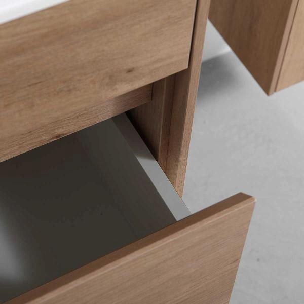 Тумба под раковину Vincea Chiara 800 подвесная, 1 выкатной ящик soft-close, N.Oak
