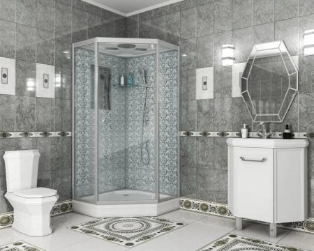 Душевая кабина Niagara Luxe NG-7702DW (1000x1000х2100) низкий поддон (15см) стенки БЕЛЫЕ