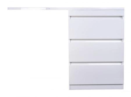 Тумба напольная Style Line Даллас 120 (3 ящ.) Люкс белая, PLUS