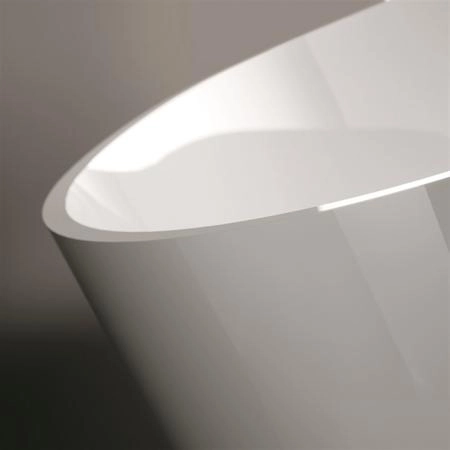 Gruppo Treesse Alma Ванна отдельностоящая 175х80х55 см, с сливом-переливом и сифоном, Solid Surface, цвет: белый матовый