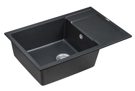 Кухонная мойка Paulmark VERLASS PM317850-BLM черный металлик 780х500 кварцевая