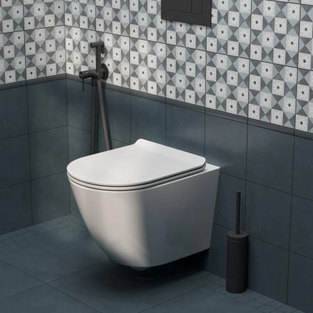 Унитаз Kerama Marazzi SFERA СФЕРА SF.wc.02 подвесной безободковый с крепежом, белый глянцевый