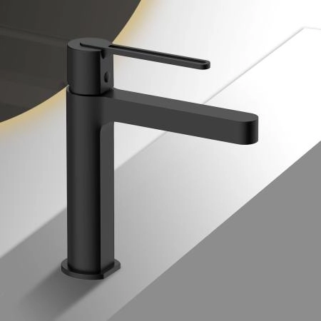 Смеситель Vincea Rondo VBF-1R1MB для раковины однорычажный, черный